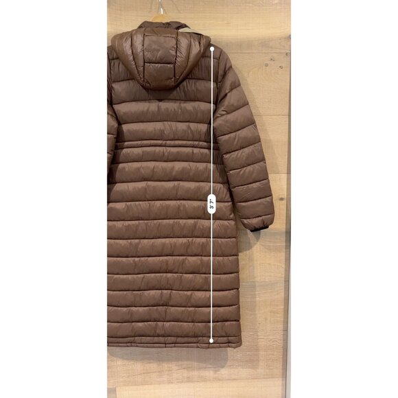 Noize brown Lightweight Long Puffer Coat size S NWOT - Picture 7 of 10